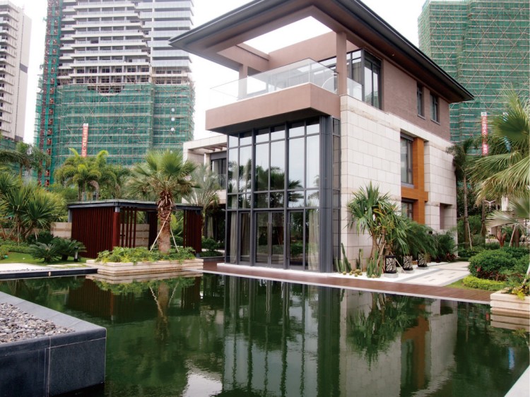 陽(yáng)江保利別墅外墻改造案例：百妥木塑木墻板演繹高端人居質(zhì)感