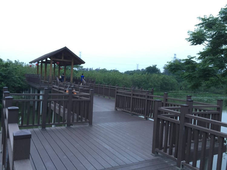 深圳海上田園景觀案例：百妥木塑木護欄適配濱海戶外場景